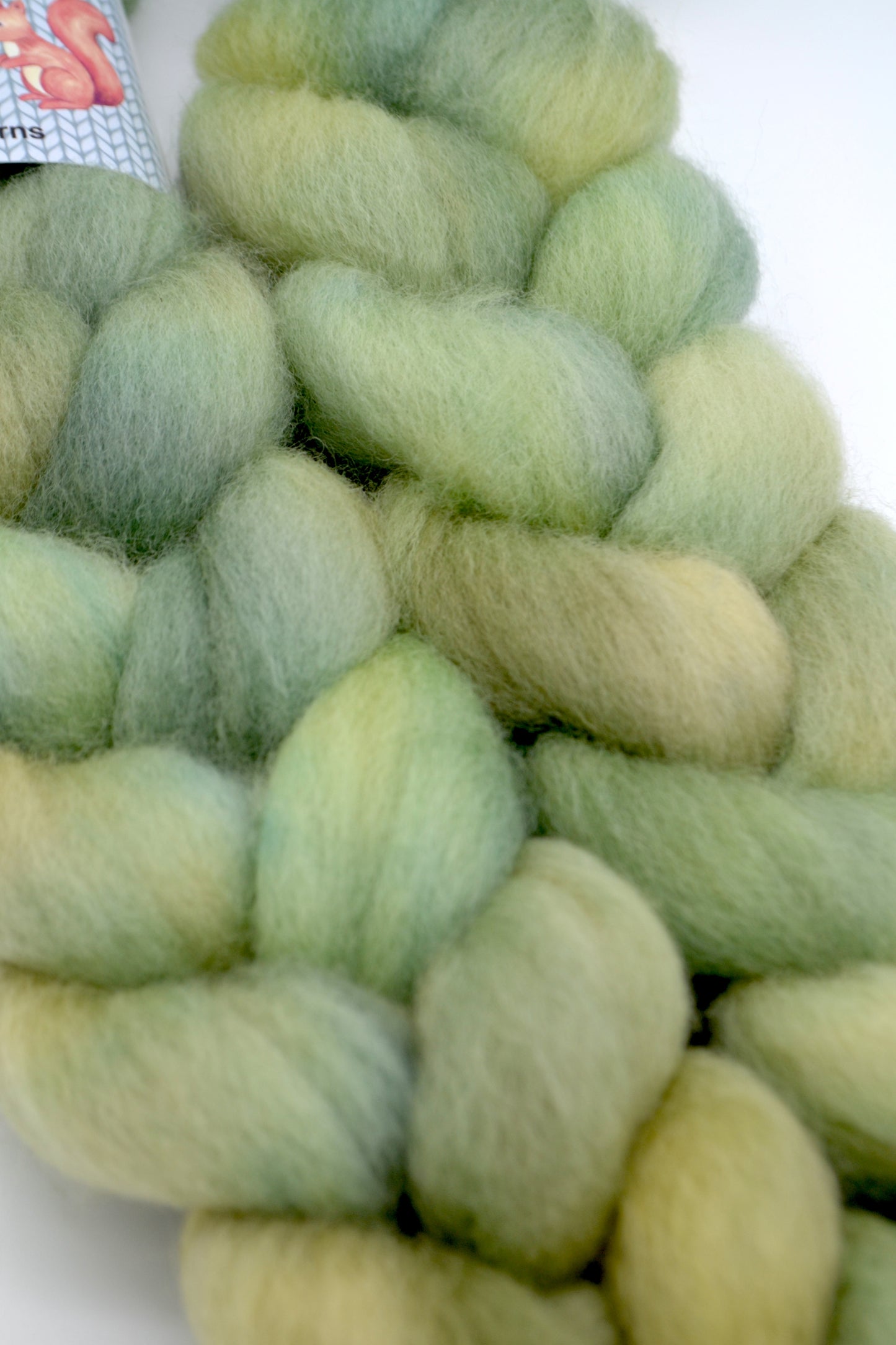 Corriedale - Smashed Avocado 100g Hand-dyed Fibre