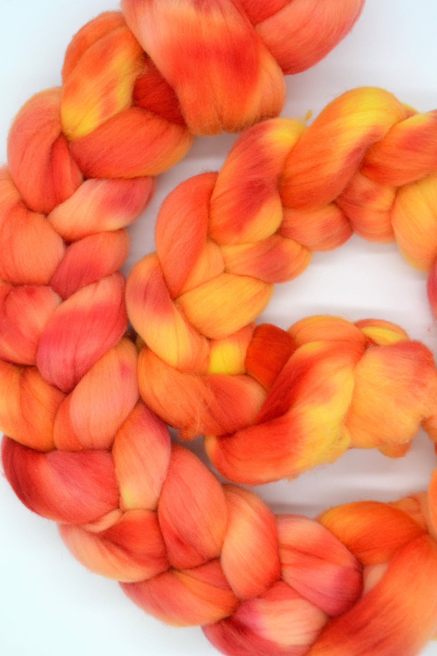 Rambouillet - Glowing Embers 100g Hand-dyed Fibre