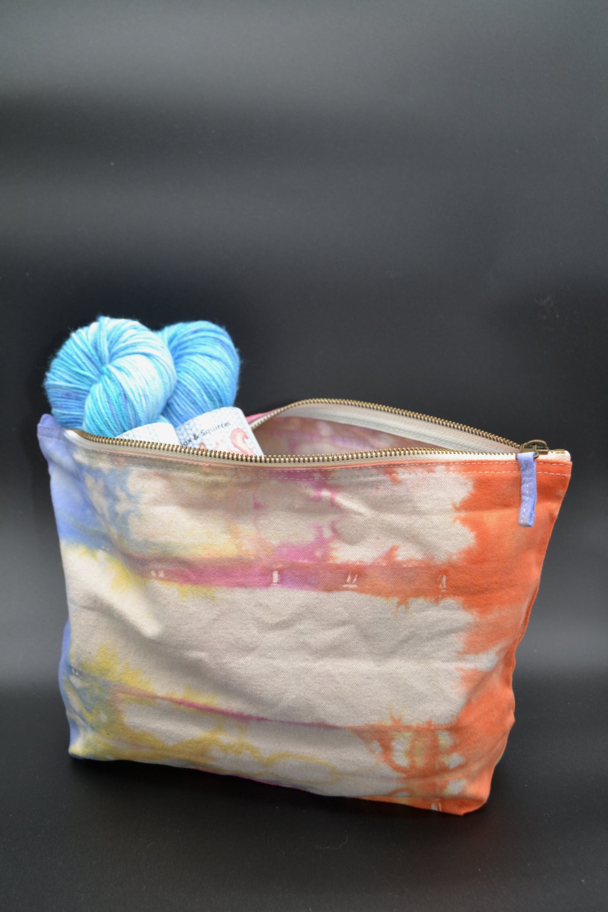 Electric Tie Dye Project Pouch