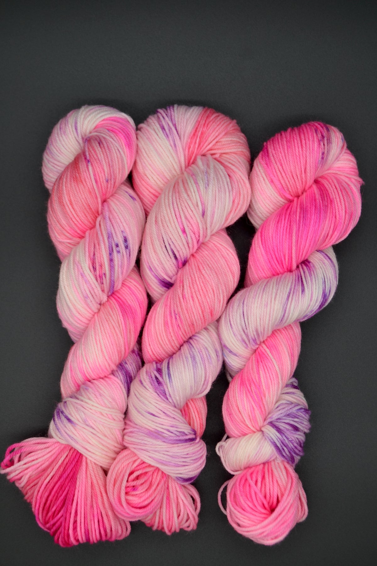 100g DK Popping Pink Hand-dyed Yarn