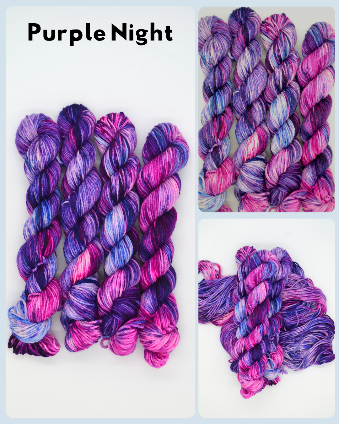 50g DK Purple Night Hand-dyed Yarn
