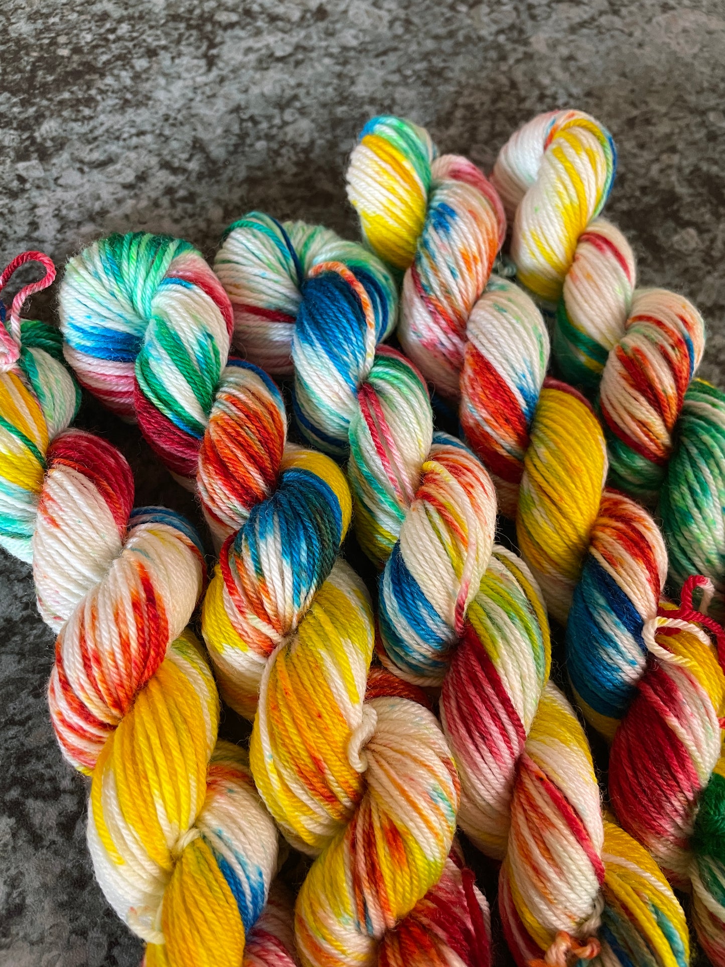 20g Sock Rainbow Sprinkles Mini Skein