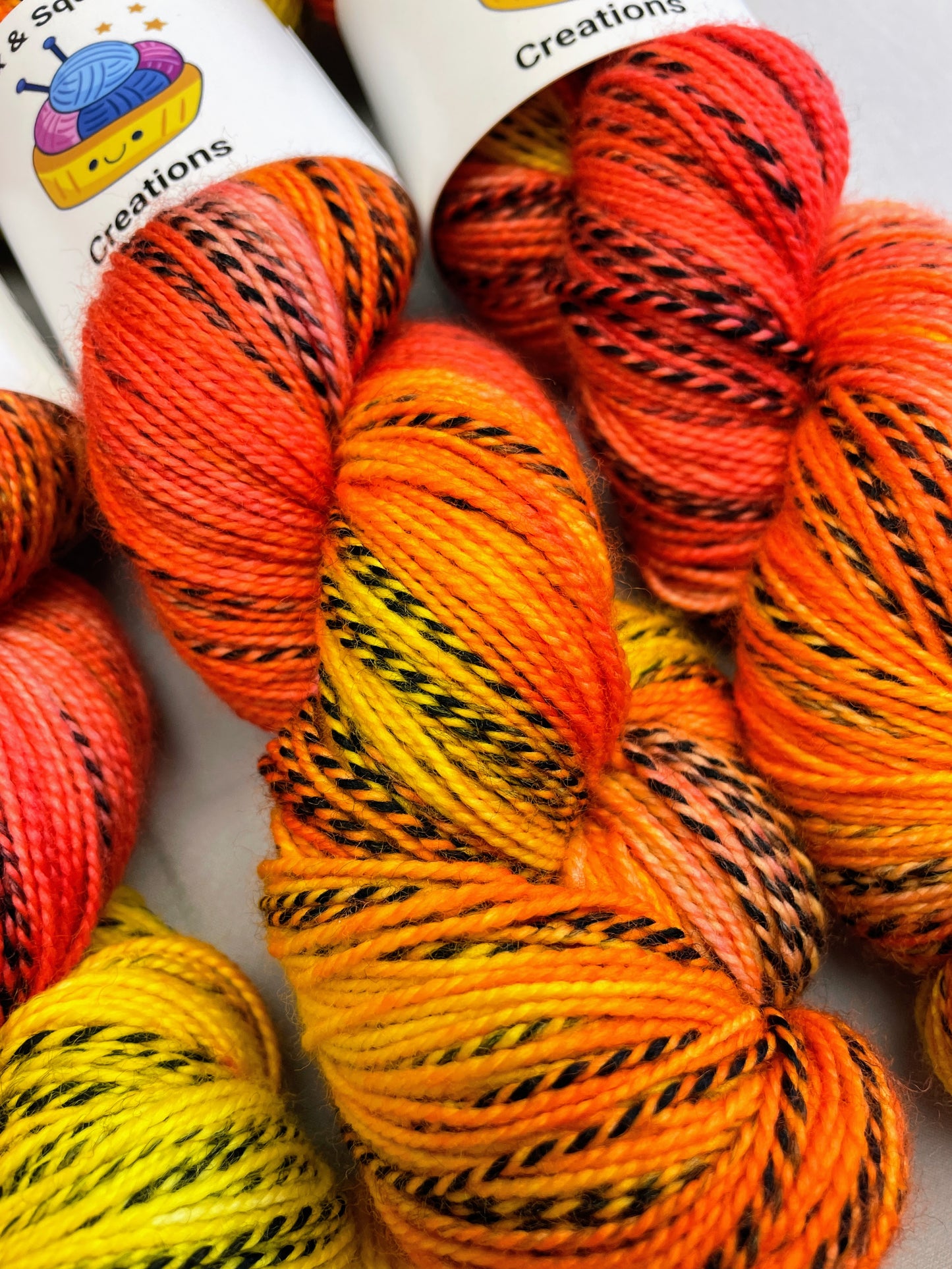 100g DK Zebra Flambé Hand-dyed Yarn