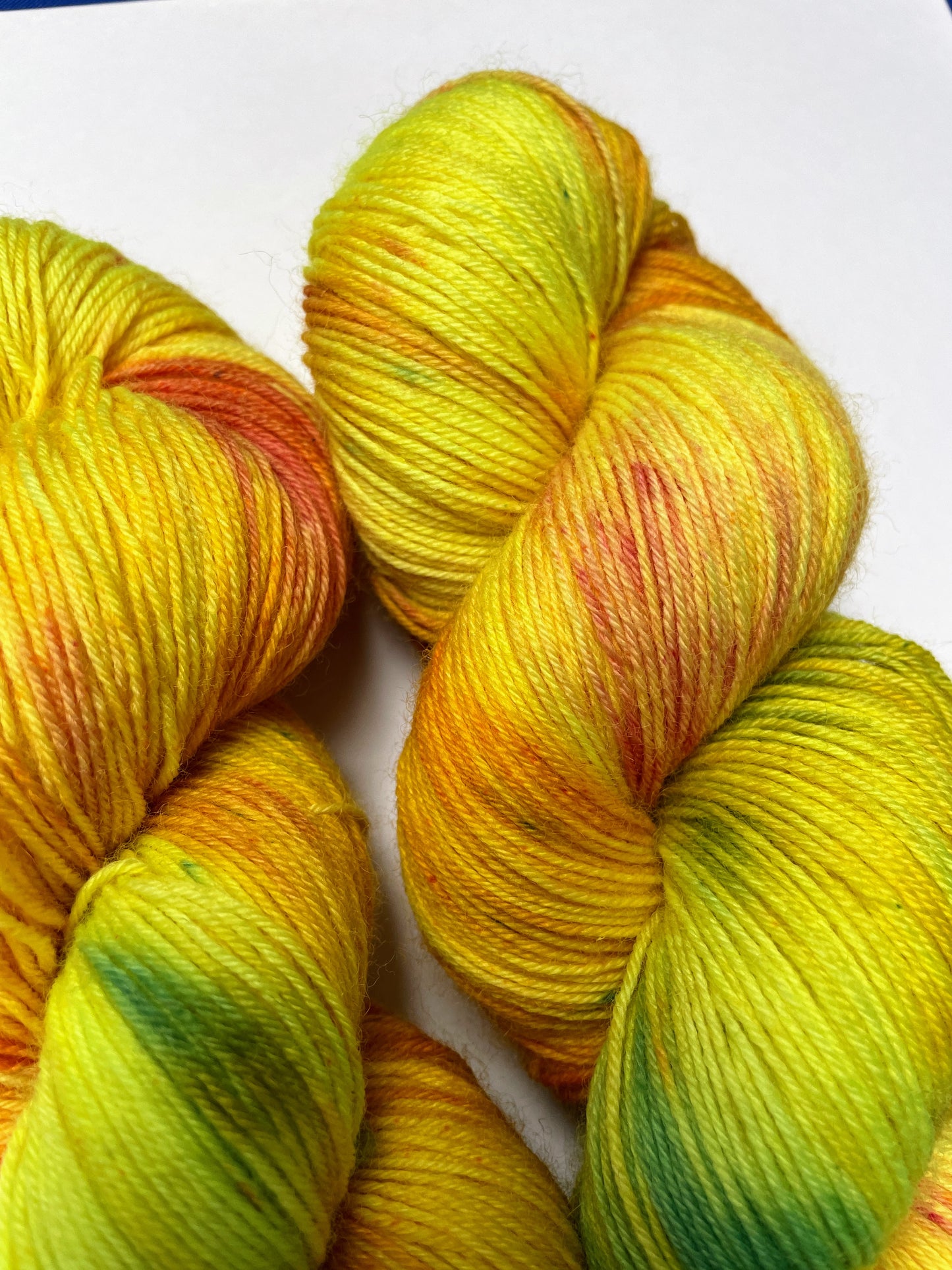 100g DK BFL Marigold Hand-dyed Yarn
