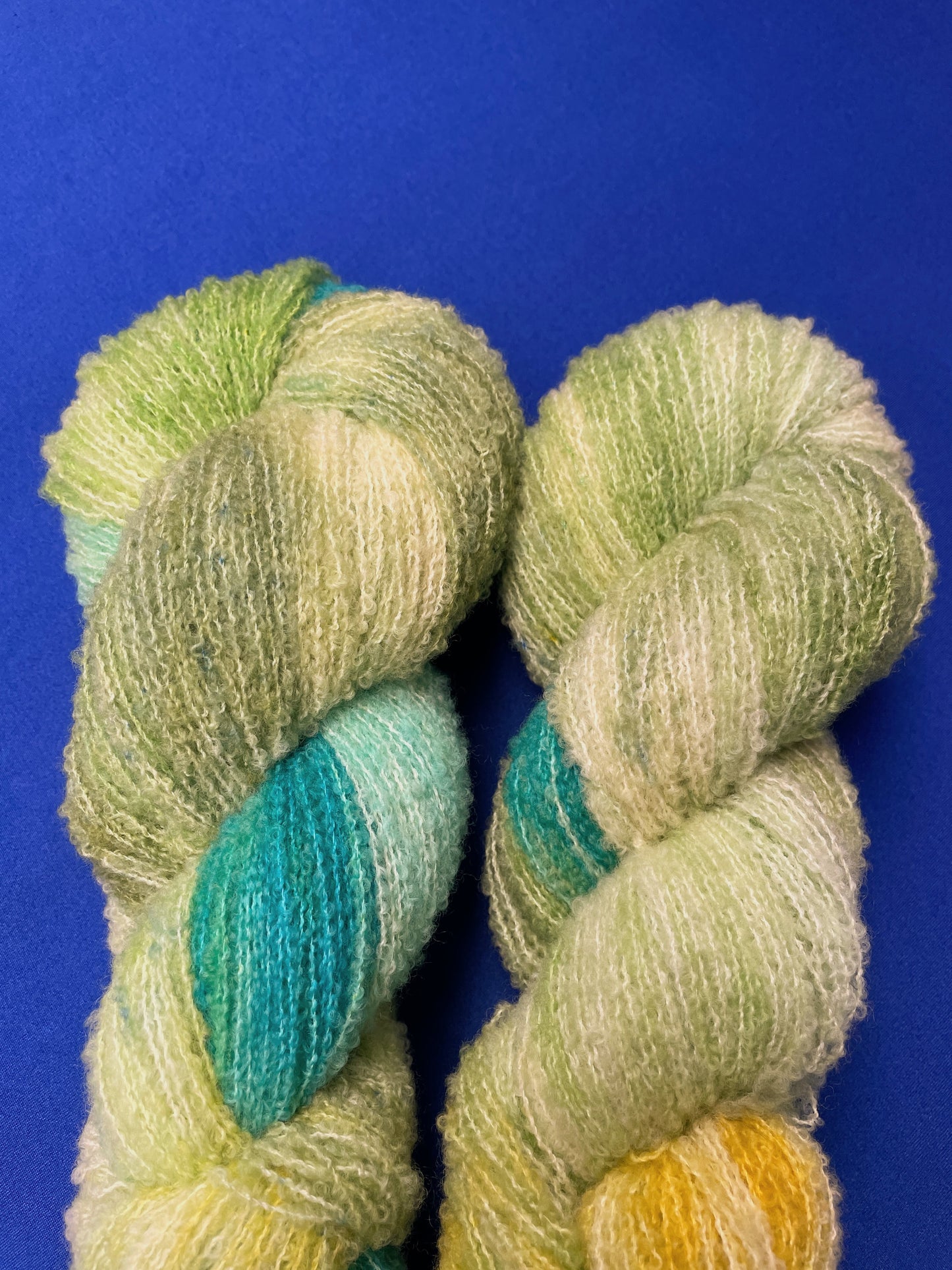 100g DK Boucle Seagrass Hand-dyed Yarn