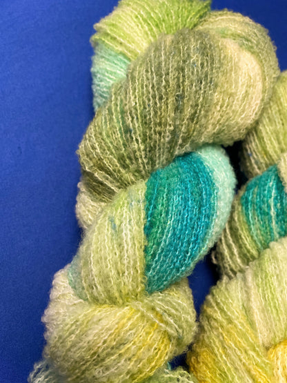 100g DK Boucle Seagrass Hand-dyed Yarn