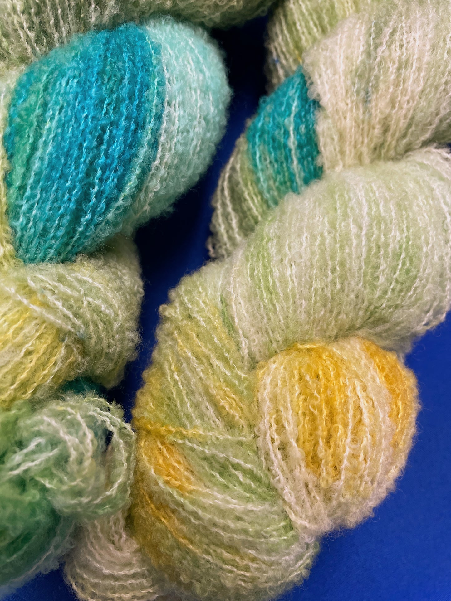 100g DK Boucle Seagrass Hand-dyed Yarn