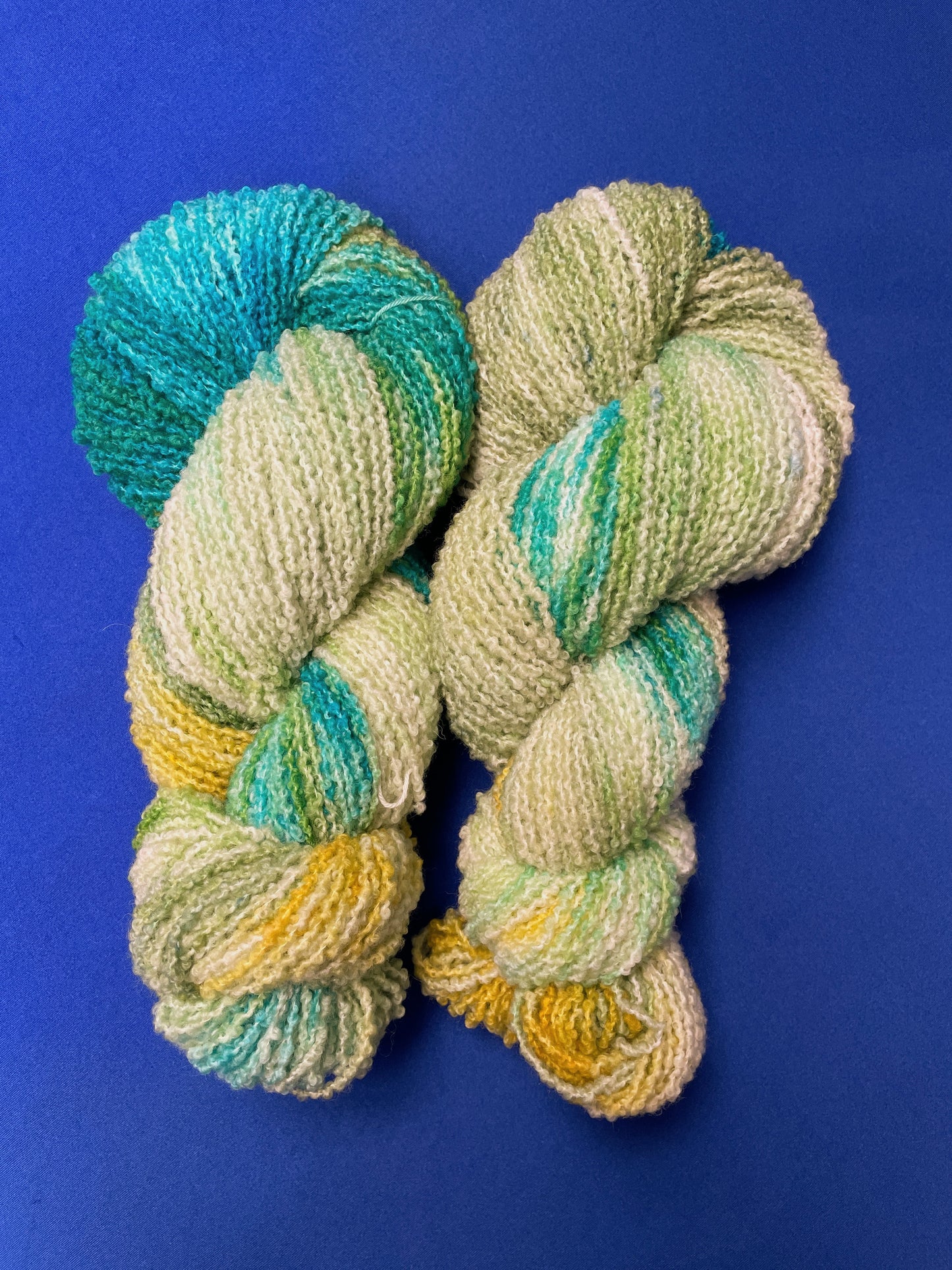 100g DK Boucle Seagrass Hand-dyed Yarn