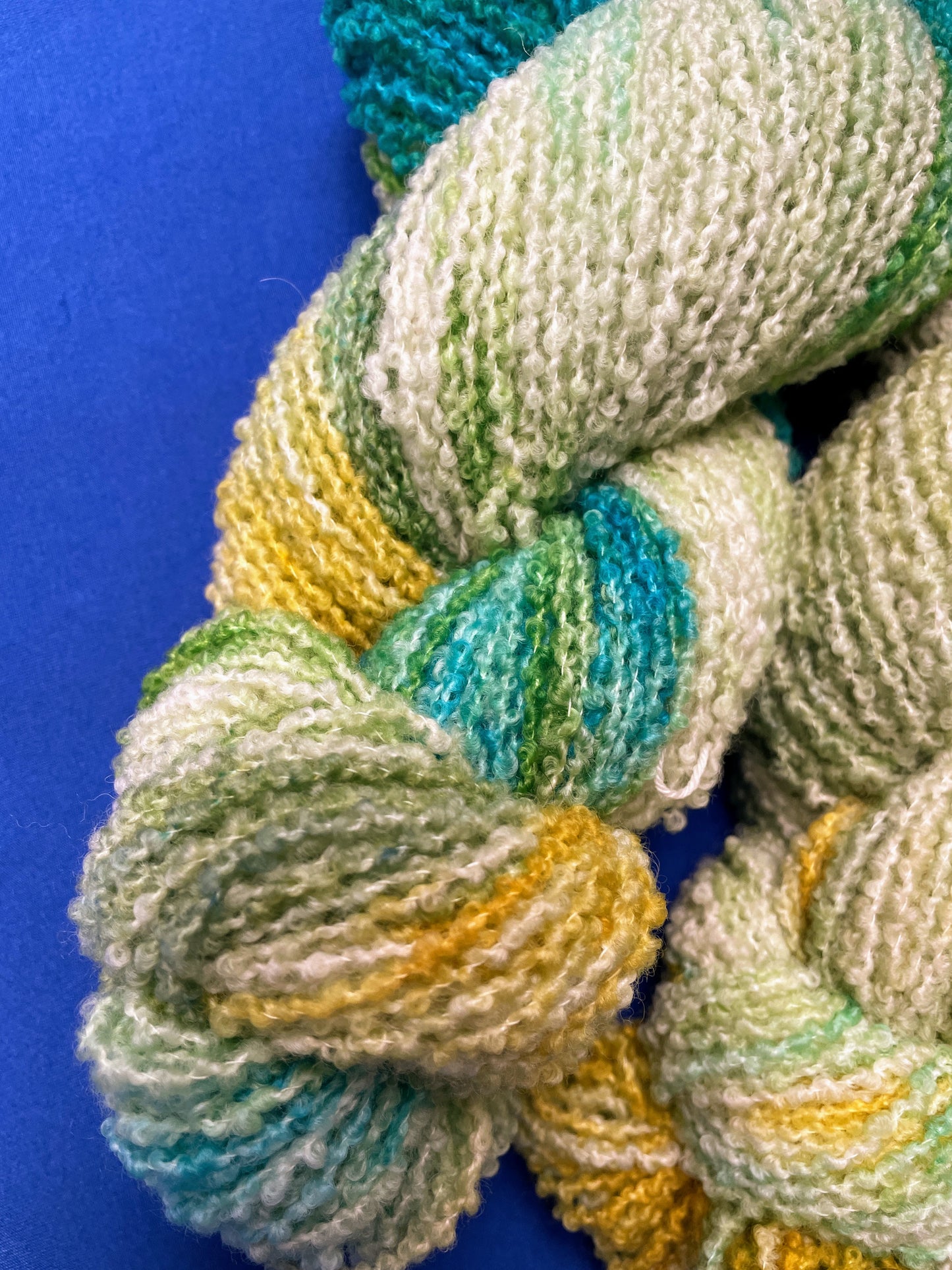 100g DK Boucle Seagrass Hand-dyed Yarn