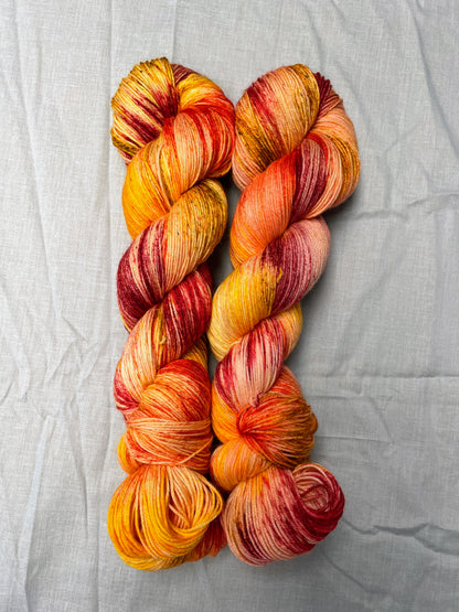 100g Sock Super Fire Sprinkles - Hand-dyed Yarn