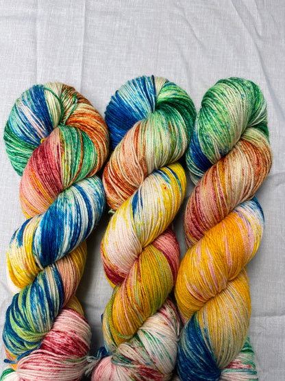 100g Super Rainbow Sprinkles - Hand-dyed Yarn