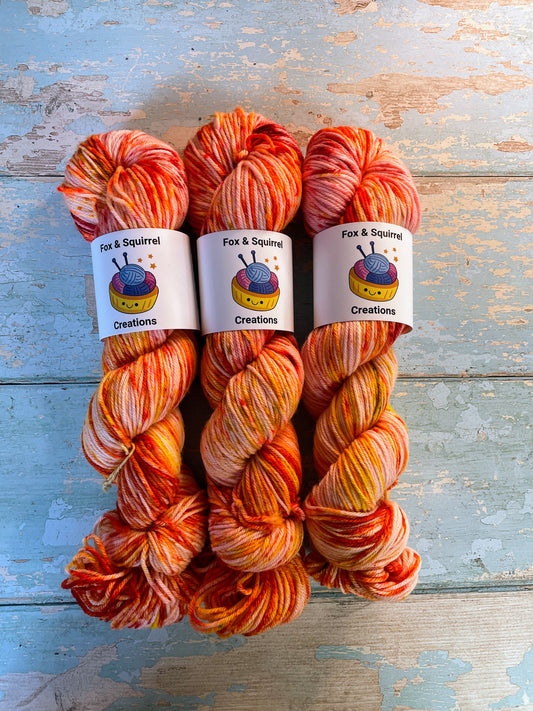 100g DK Fire Sprinkles Hand-dyed Yarn
