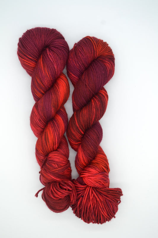 100g DK Sour Cherry Hand-dyed Yarn