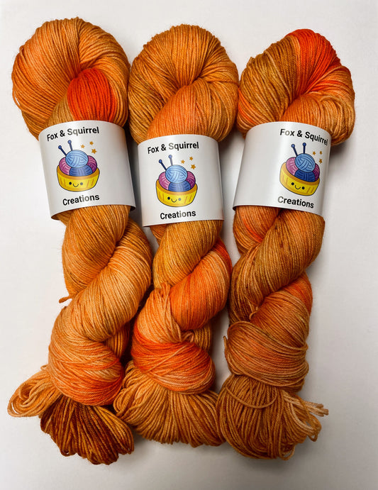 100g DK Apricots Hand-dyed Yarn