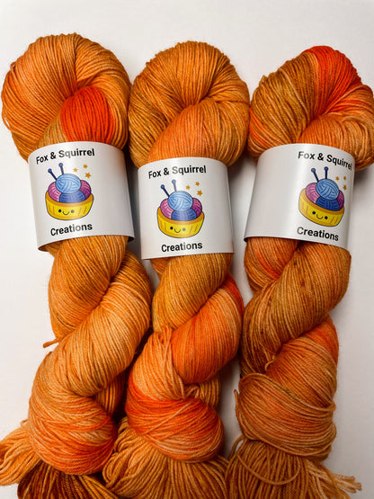 100g Sock Apricots Hand-dyed Yarn