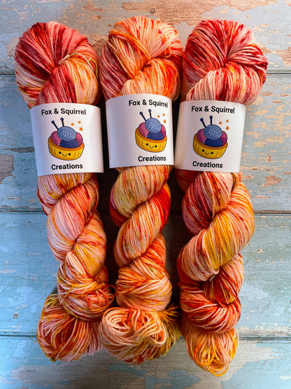 100g Sock Fire Sprinkles Hand-dyed Yarn