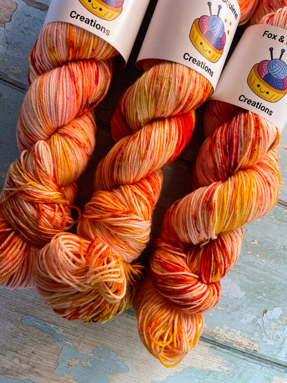 100g Sock Fire Sprinkles Hand-dyed Yarn