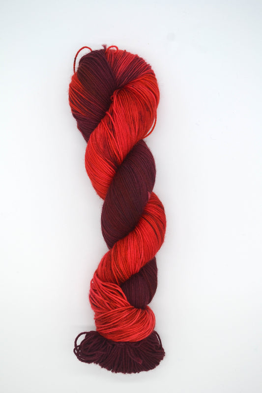 100g Sock Red Mist Hand-dyed Yarn