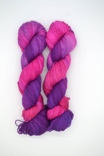 100g Sock Fuchsia Hand-dyed Yarn