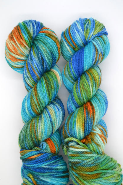 100g Aran Common Kingfisher Hand-dyed Yarn