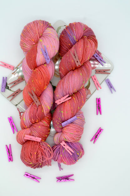 100g 4ply Neon Neps Summer Tart Hand-dyed Yarn