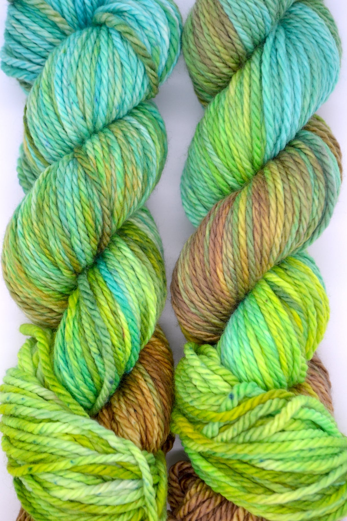 100g Chunky Green Lagoon Hand-dyed Yarn