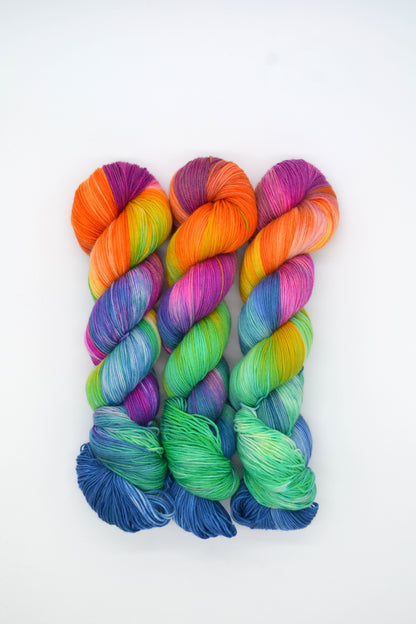 100g Sock Winter Rainbow Hand-dyed Yarn