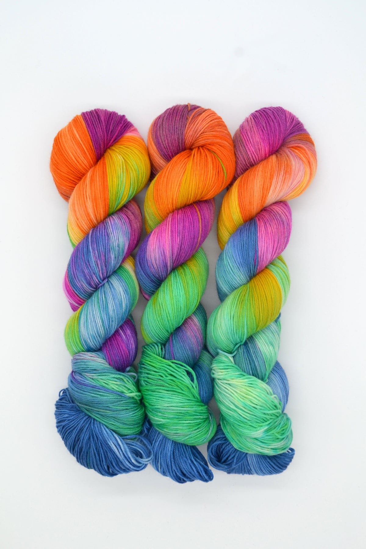 100g Sock Winter Rainbow Hand-dyed Yarn