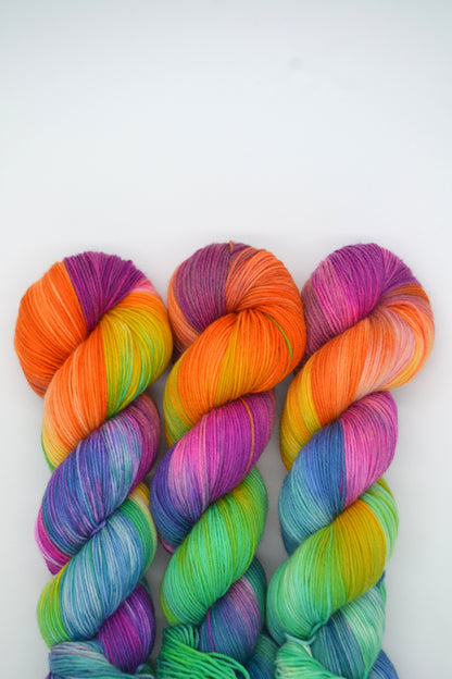100g Sock Winter Rainbow Hand-dyed Yarn