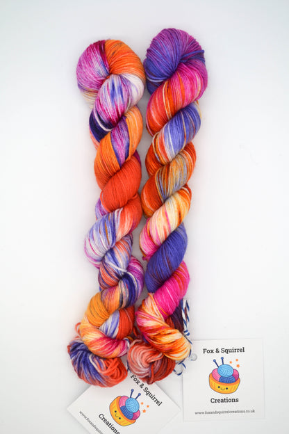 50g Sock Fizzy Bubbles Hand-dyed Yarn