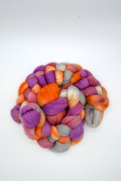 Corriedale - Spicy 100g Hand-dyed Fibre