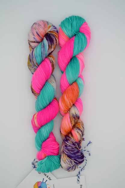 50g Sock Bubble Pop! Hand-dyed Yarn