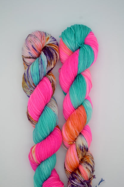 50g Sock Bubble Pop! Hand-dyed Yarn