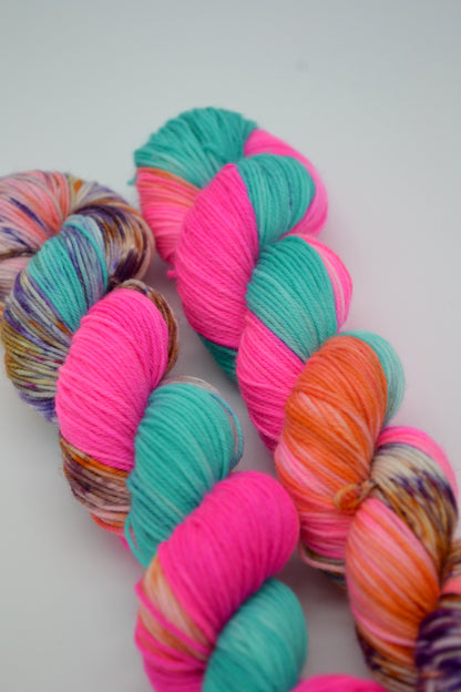 50g Sock Bubble Pop! Hand-dyed Yarn
