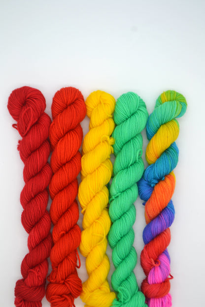 20g Sock - Warm Rainbow Mini Skein Set