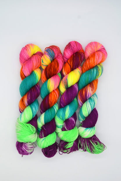 100g Sock Patchwork Hand-dyed Yarn