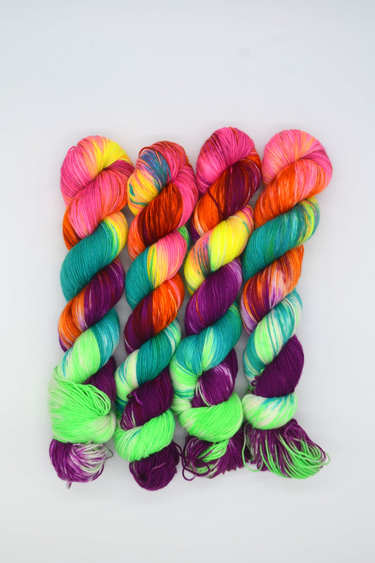 100g Sock Patchwork Hand-dyed Yarn