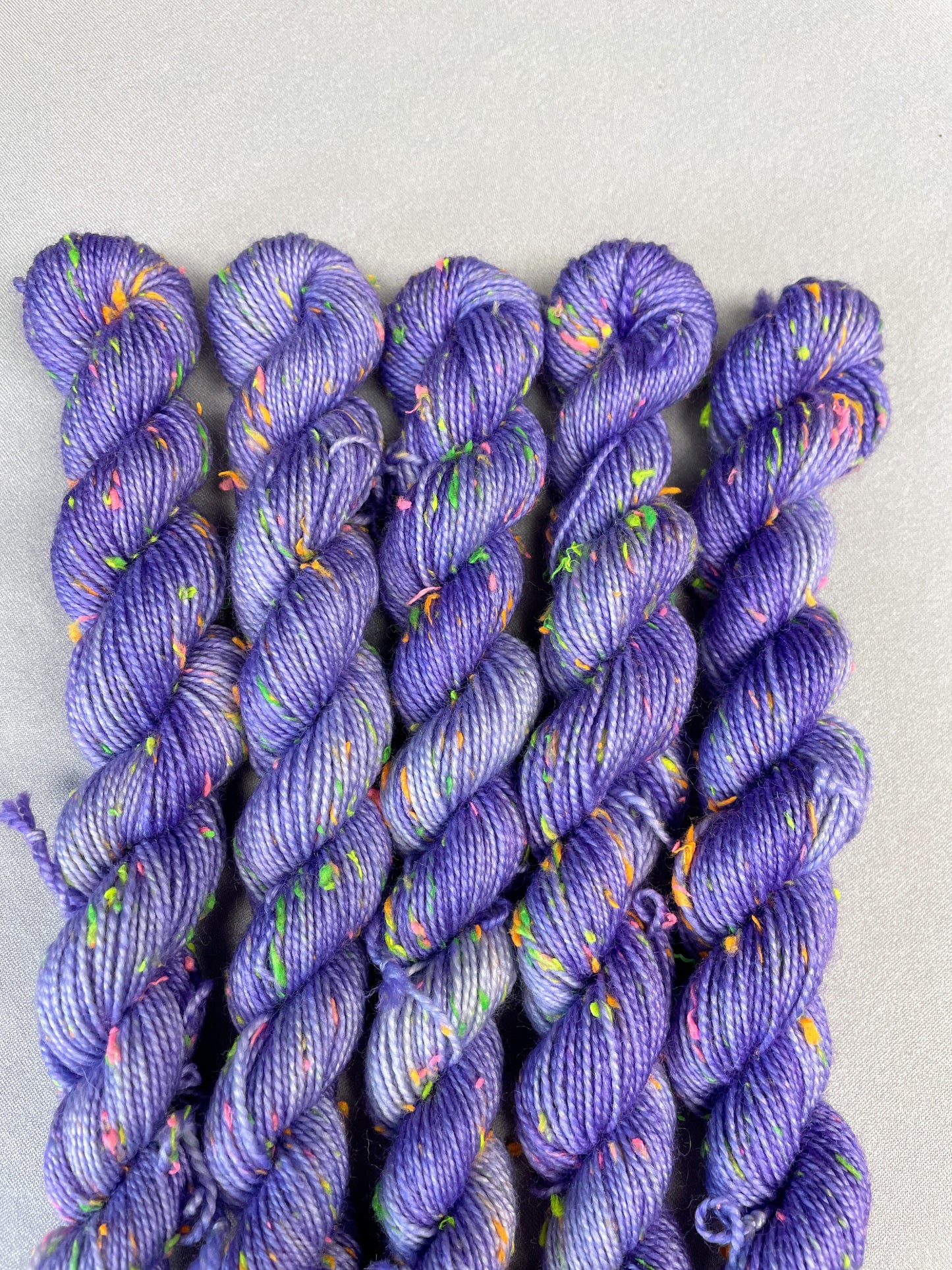 20g 4ply Neon Neps Lavender Mini Skein