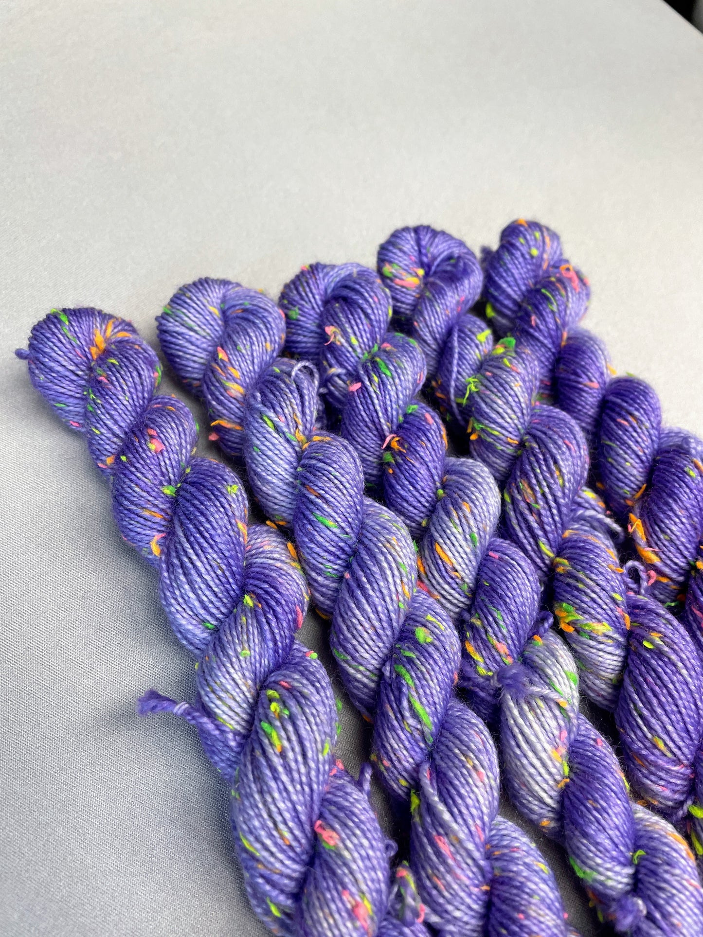 20g 4ply Neon Neps Lavender Mini Skein