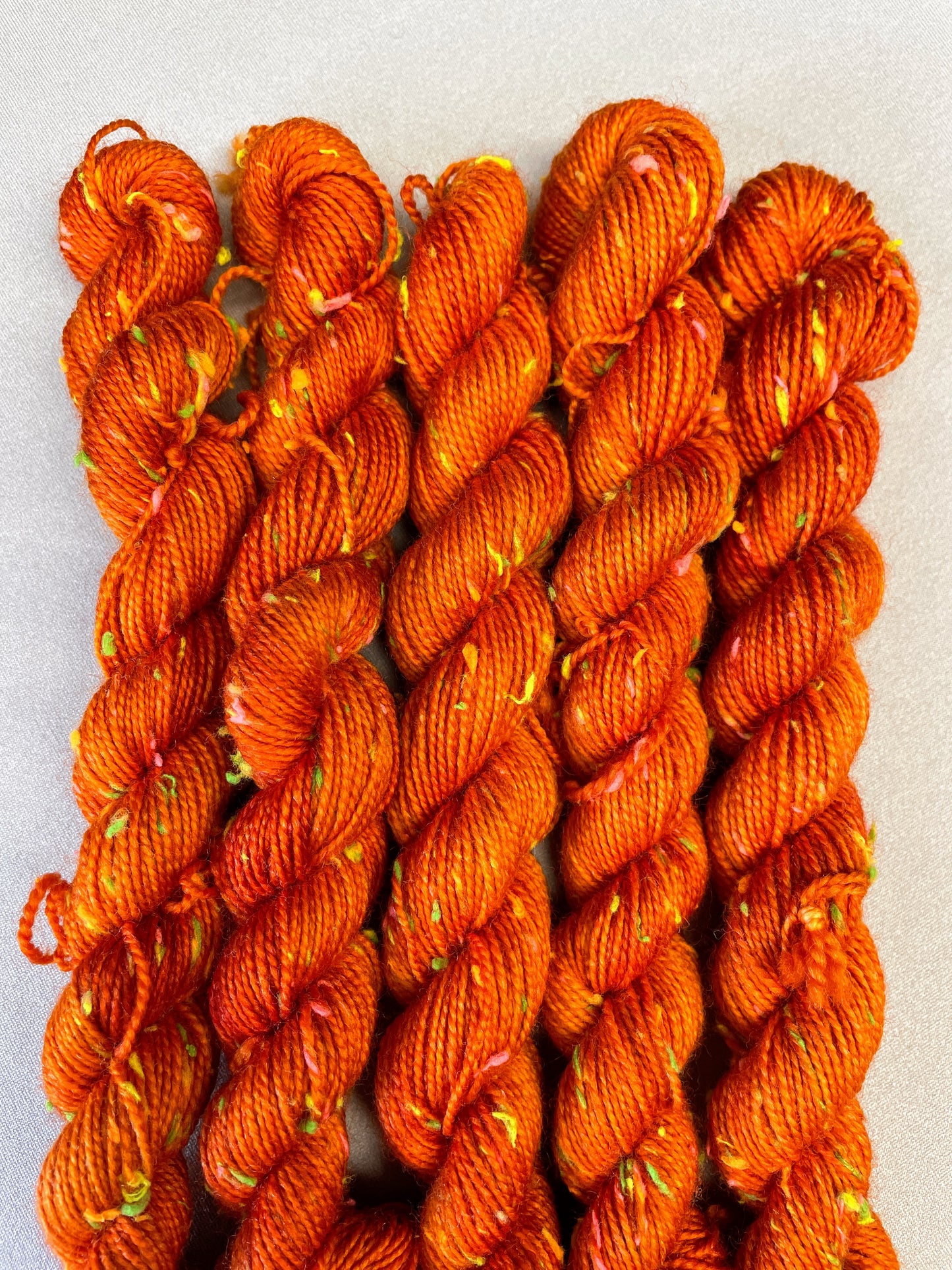 20g 4ply Neon Neps Saffron Mini Skein