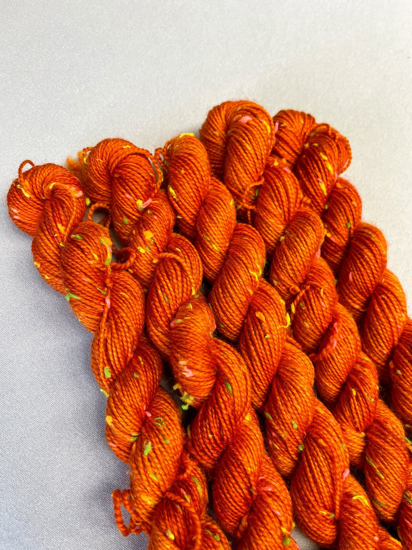 20g 4ply Neon Neps Saffron Mini Skein