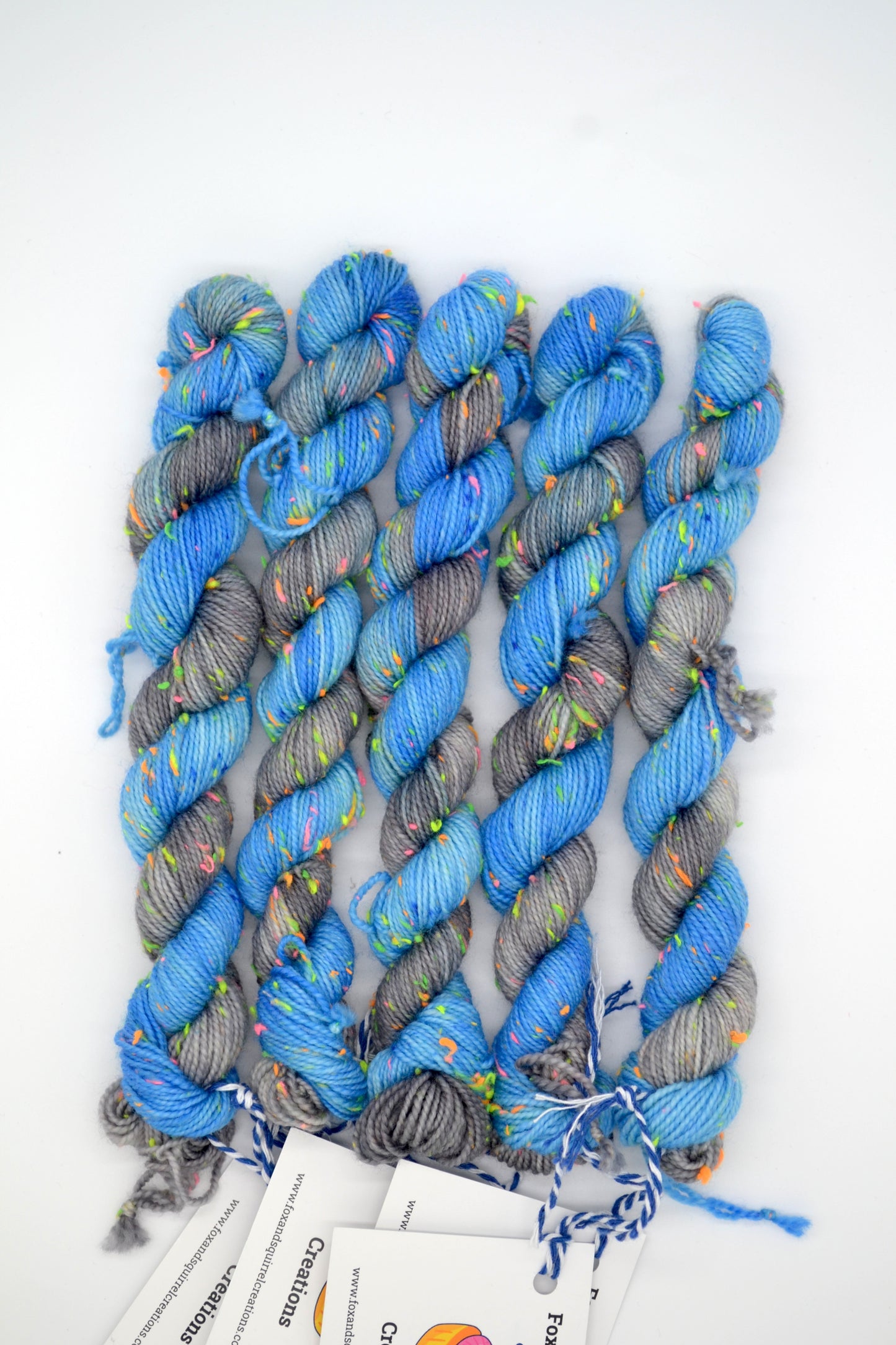 20g 4ply Neon Neps Storm Clouds Mini Skein