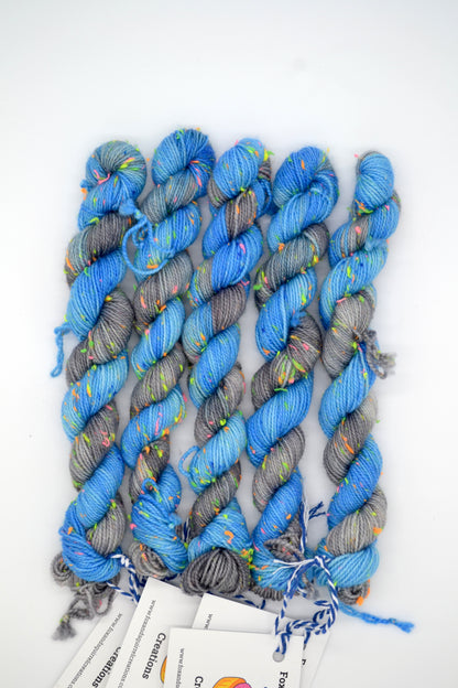 20g 4ply Neon Neps Storm Clouds Mini Skein