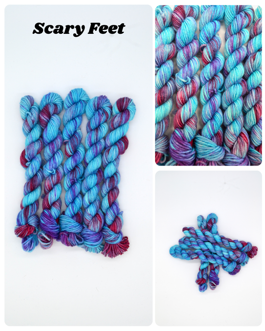 20g DK Scary Feet Mini Skein