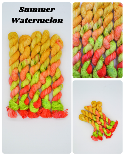 20g Sock Summer Watermelon Mini Skein