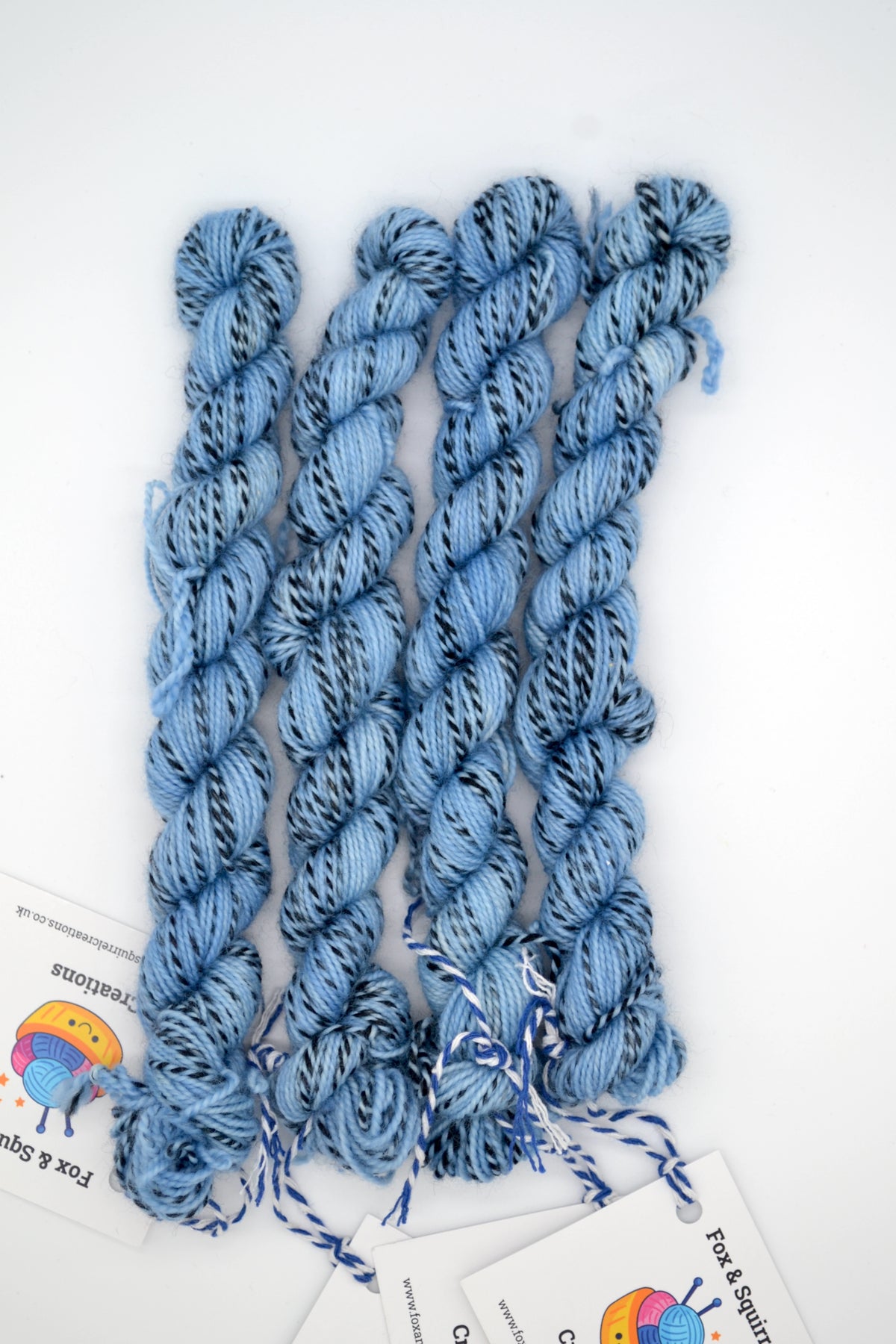 20g Zebra Sock Baby Blue Mini Skein
