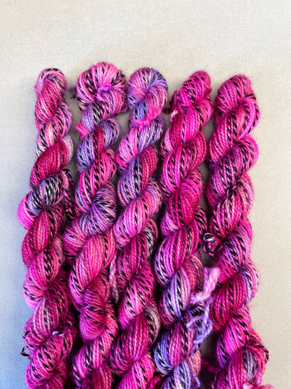 20g Sock Zebra Pink Medley Mini Skein