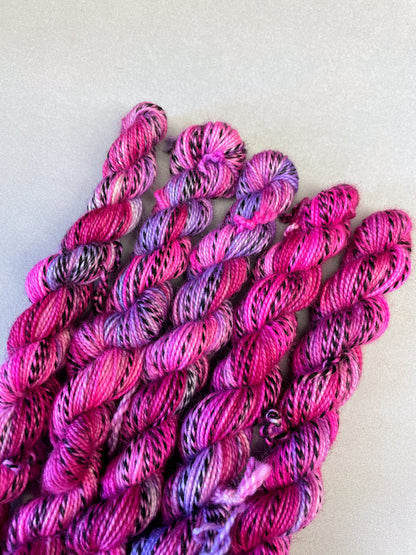 20g Sock Zebra Pink Medley Mini Skein