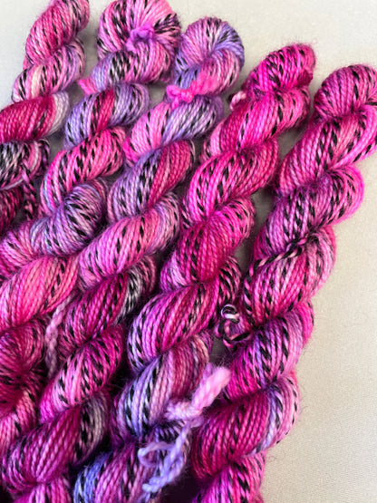 20g Sock Zebra Pink Medley Mini Skein