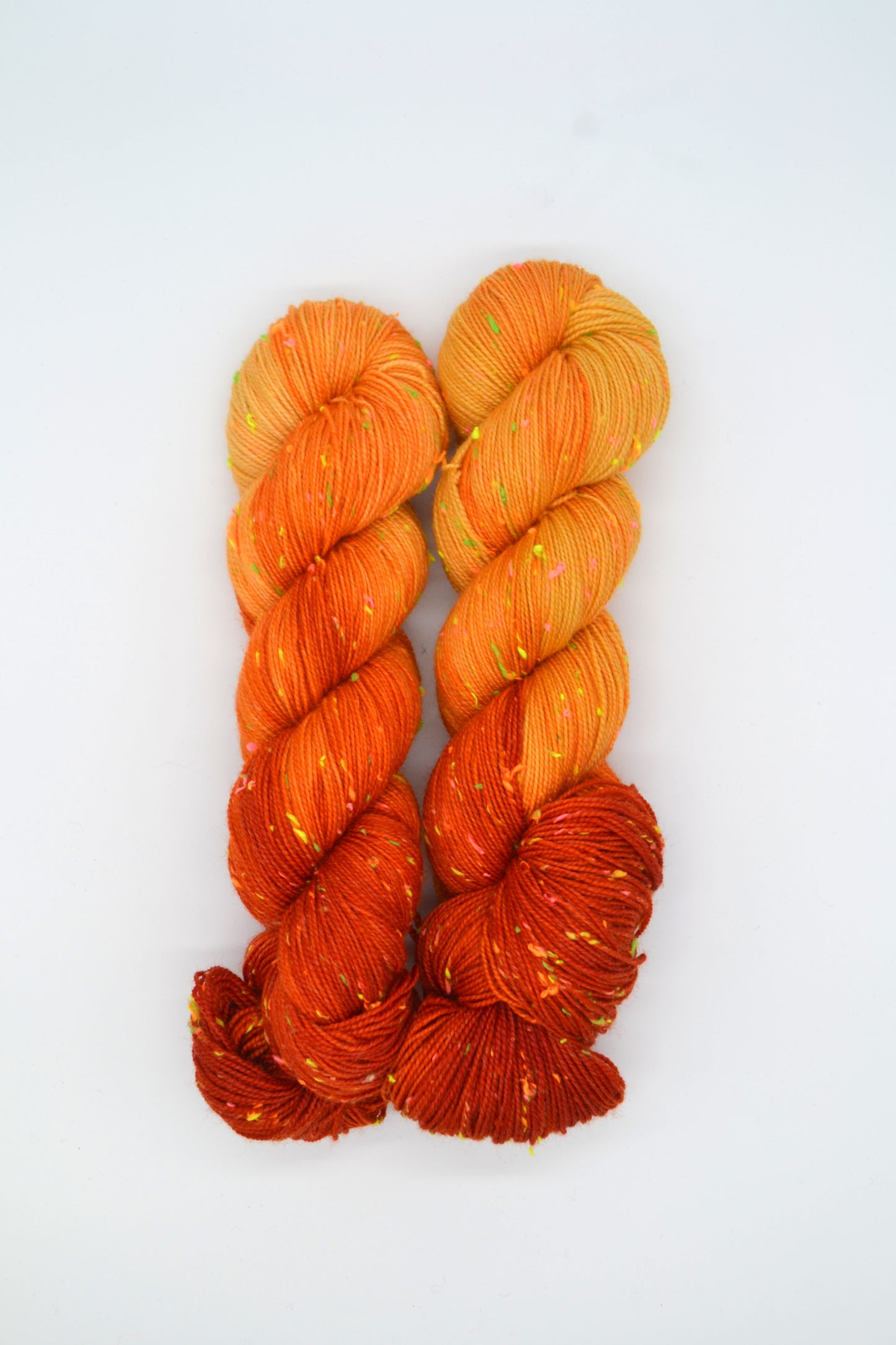 100g 4ply Neon Neps Blood Orange Hand-dyed Yarn